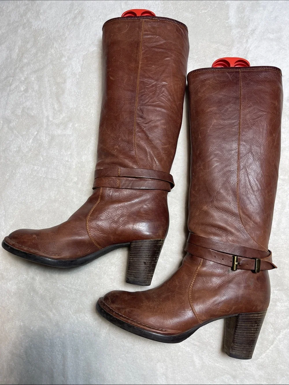 Alberto Fermani Brown Leather Knee-High Heeled  Boots Size 39